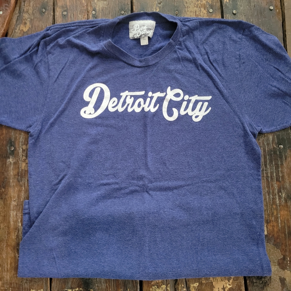 Blue Detroit City T-Shirt